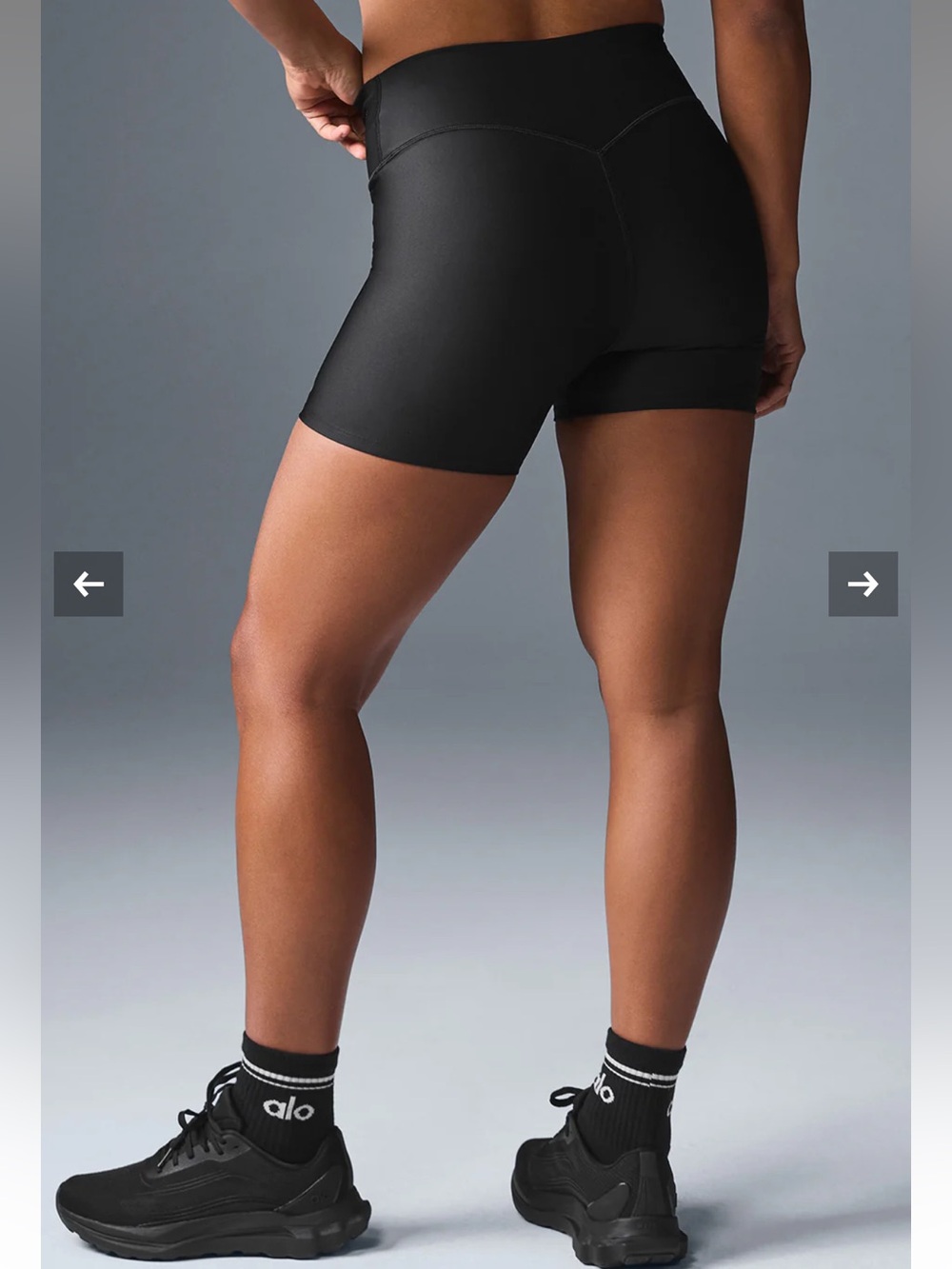 ALO Yoga High-Waist Black Airlift Energy Bike Shorts - Picture 6 of 6